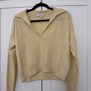 INTERMIX 100% cashmere pale yellow Sweater